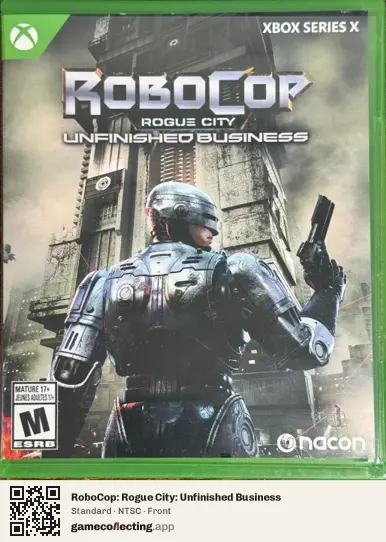 RoboCop: Rogue City: Unfinished Business Xbox Series X, NTSC box front