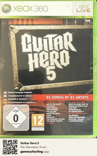 Guitar Hero 5 Xbox 360, Germany box front