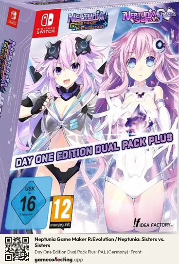 Neptunia Game Maker R:Evolution / Neptunia: Sisters vs. Sisters Nintendo Switch, Germany box front