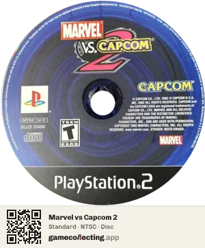 Marvel vs Capcom 2 PlayStation 2, NTSC disc