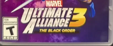 Marvel Ultimate Alliance 3: The Black Order, the ESRB box on its front