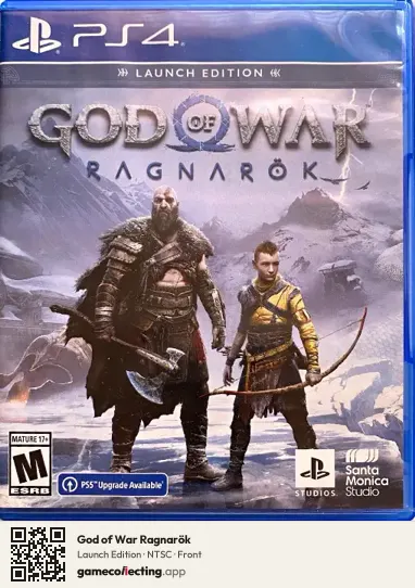 God of War Ragnarök PlayStation 4, NTSC box front