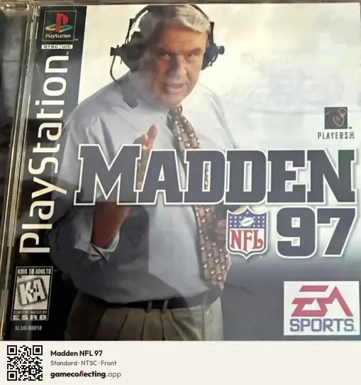 Madden NFL 97 PlayStation, NTSC box front