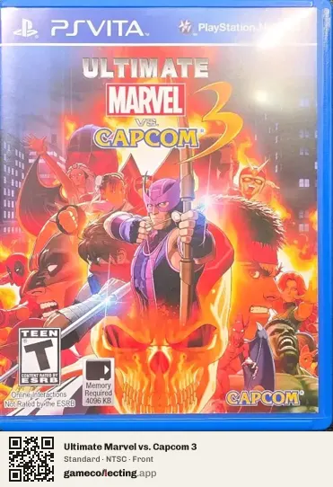 Ultimate Marvel vs. Capcom 3 PlayStation Vita, NTSC box front