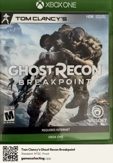 Tom Clancy's Ghost Recon Breakpoint Xbox One, NTSC box front