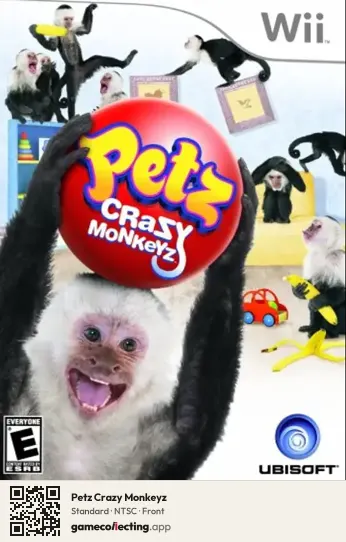 Petz Crazy Monkeyz Nintendo Wii, NTSC box front