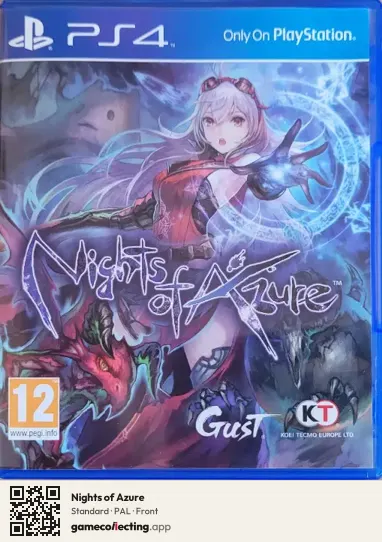 Nights of Azure PlayStation 4, PAL box front