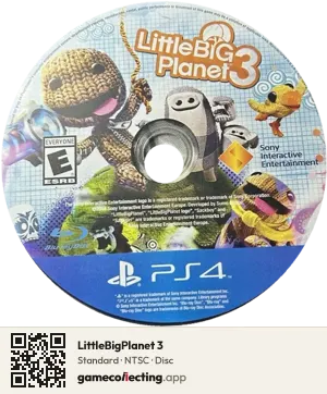 LittleBigPlanet 3 PlayStation 4, NTSC disc