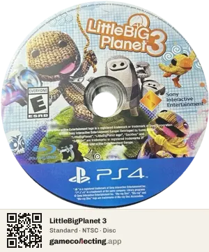 LittleBigPlanet 3 PlayStation 4, NTSC disc