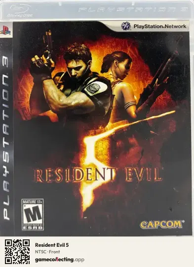 Resident Evil 5 PlayStation 3, NTSC box front