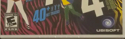 Just Dance 4, the ESRB box on its front