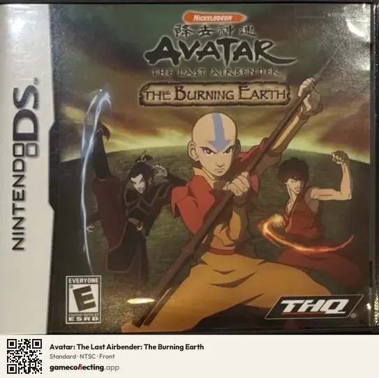 Avatar: The Last Airbender: The Burning Earth Nintendo DS, NTSC box front