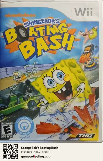 SpongeBob's Boating Bash Nintendo Wii, NTSC box front