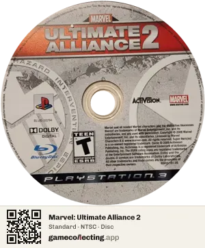 Marvel: Ultimate Alliance 2 PlayStation 3, NTSC disc