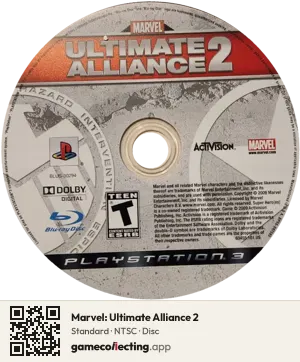 Marvel: Ultimate Alliance 2 PlayStation 3, NTSC disc