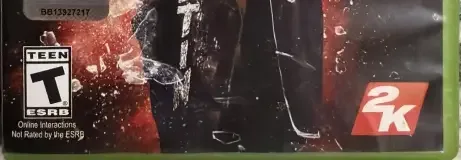 WWE 2K16, the ESRB box on its front