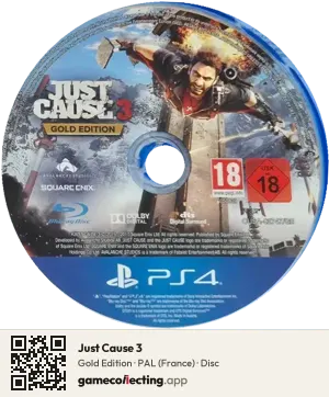 Just Cause 3 PlayStation 4, PAL disc