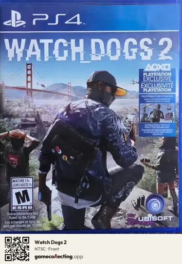 Watch Dogs 2 PlayStation 4, NTSC box front