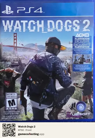Watch Dogs 2 PlayStation 4, NTSC box front