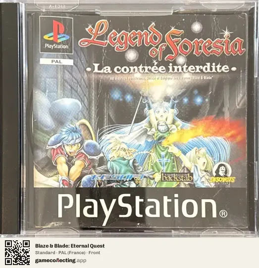 Blaze & Blade: Eternal Quest PlayStation, France box front