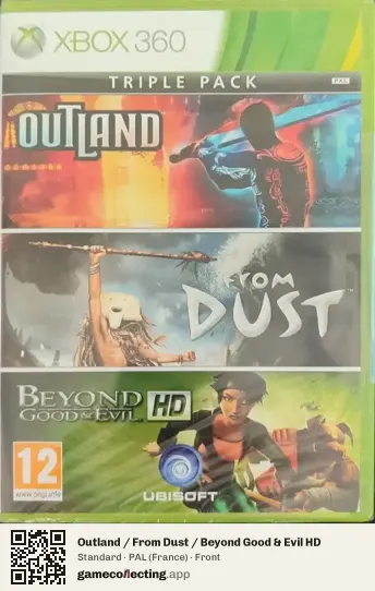 Outland / From Dust / Beyond Good & Evil HD Xbox 360, France box front
