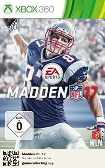 Madden NFL 17 Xbox 360, PAL box front