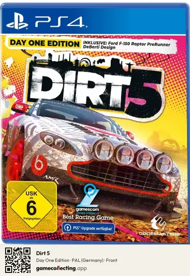 Dirt 5 PlayStation 4, Germany box front