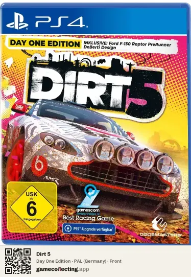 Dirt 5 PlayStation 4, Germany box front