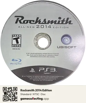 Rocksmith 2014 Edition PlayStation 3, NTSC disc