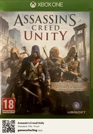 Assassin's Creed Unity Xbox One, PAL box front