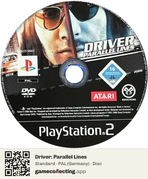 Driver: Parallel Lines PlayStation 2, PAL disc