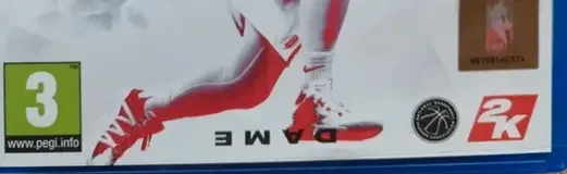 NBA 2K21, the PEGI square on its front