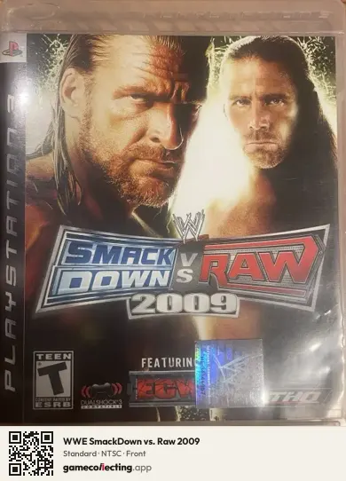 WWE SmackDown vs. Raw 2009 PlayStation 3, NTSC box front