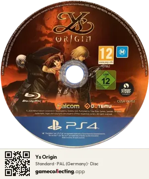 Ys Origin PlayStation 4, PAL disc