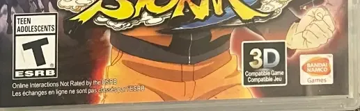 Naruto Shippuden: Ultimate Ninja Storm 3 Full Burst, the ESRB box on its front