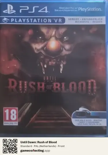 Until Dawn: Rush of Blood PlayStation 4, Netherlands box front