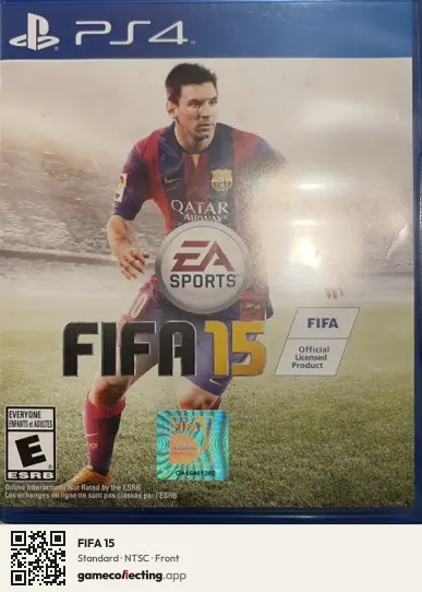 FIFA 15 PlayStation 4, NTSC box front