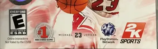 NBA 2K11, the ESRB box on its front