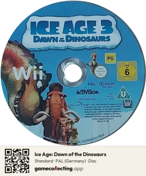 Ice Age: Dawn of the Dinosaurs Nintendo Wii, PAL disc