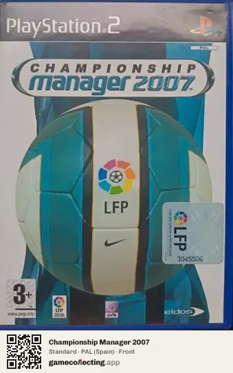 Championship Manager 2007 PlayStation 2, Spain box front