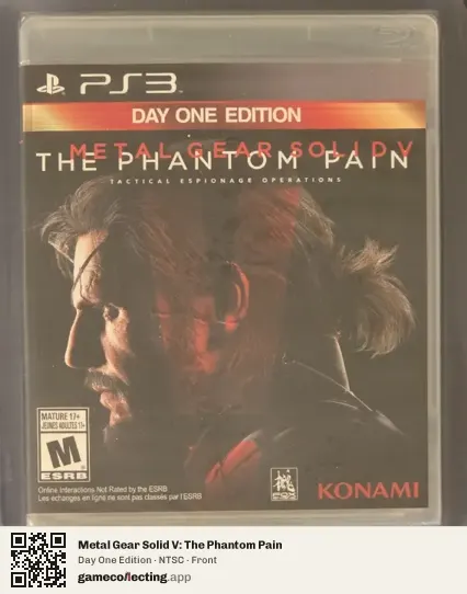 Metal Gear Solid V: The Phantom Pain PlayStation 3, NTSC box front