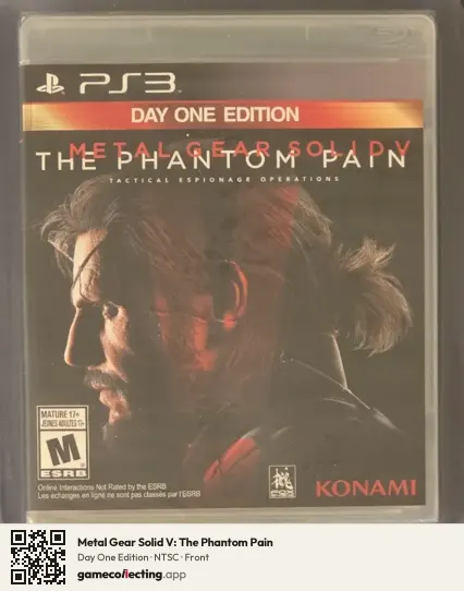 Metal Gear Solid V: The Phantom Pain PlayStation 3, NTSC box front