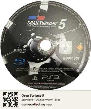 Gran Turismo 5 PlayStation 3, PAL disc