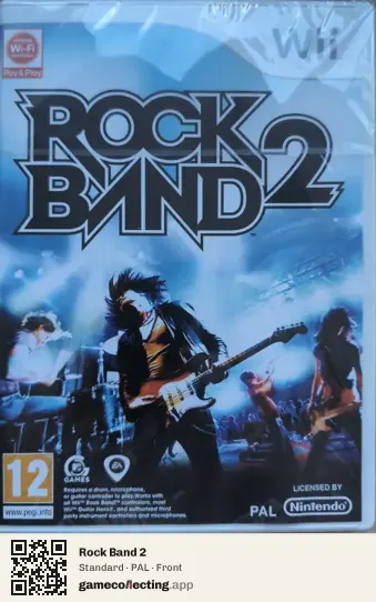 Rock Band 2 Nintendo Wii, PAL box front