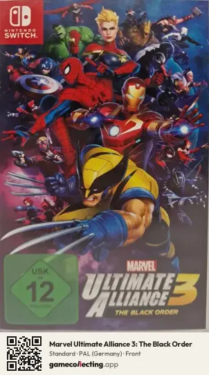 Marvel Ultimate Alliance 3: The Black Order Nintendo Switch, Germany box front