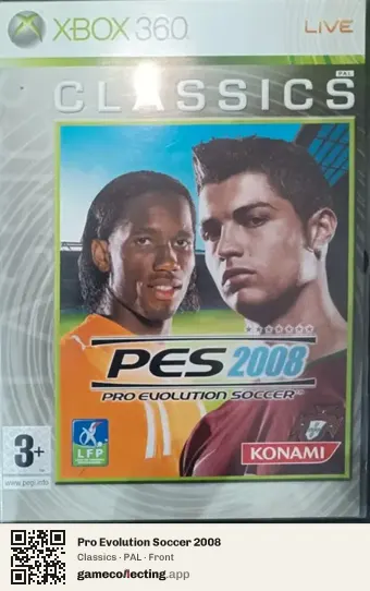 Pro Evolution Soccer 2008 Xbox 360, PAL box front