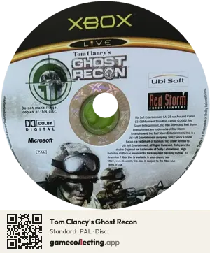 Tom Clancy's Ghost Recon Xbox, PAL disc