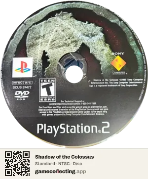 Shadow of the Colossus PlayStation 2, NTSC disc