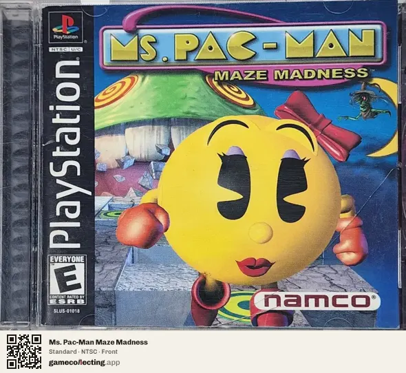 Ms. Pac-Man Maze Madness PlayStation, NTSC box front