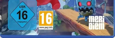 Super Meat Boy 3D, the USK square on its front